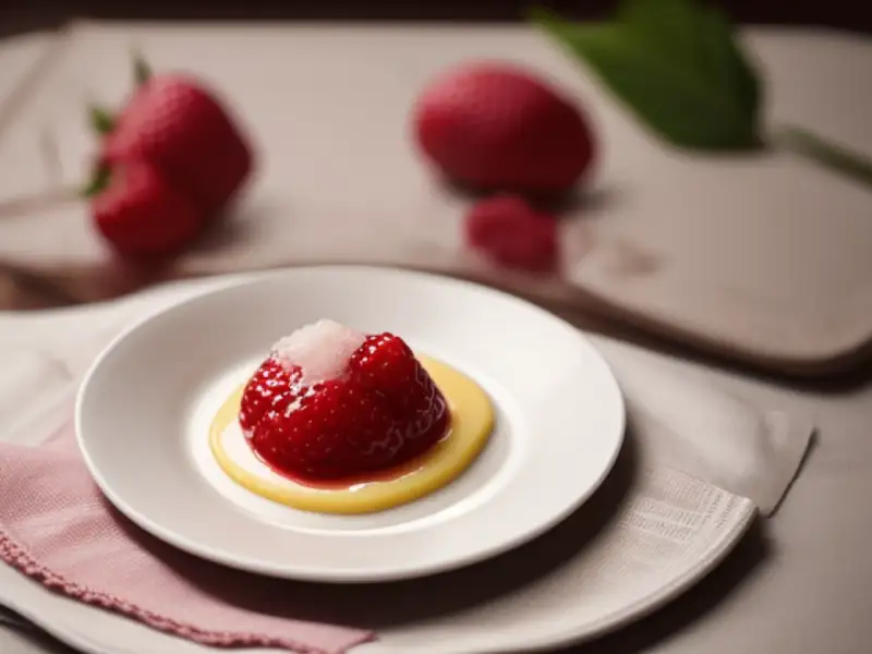 Rote Fruchtkonfitüre mit Vanille
