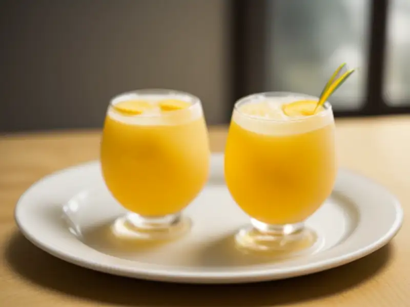 Água com gás de abóbora com licor de abóbora