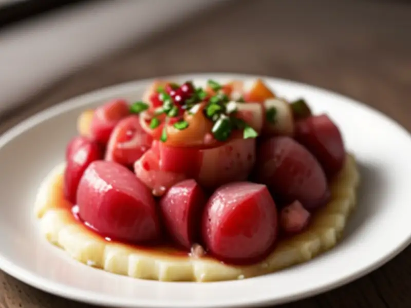Salada de arenque, batata e beterraba