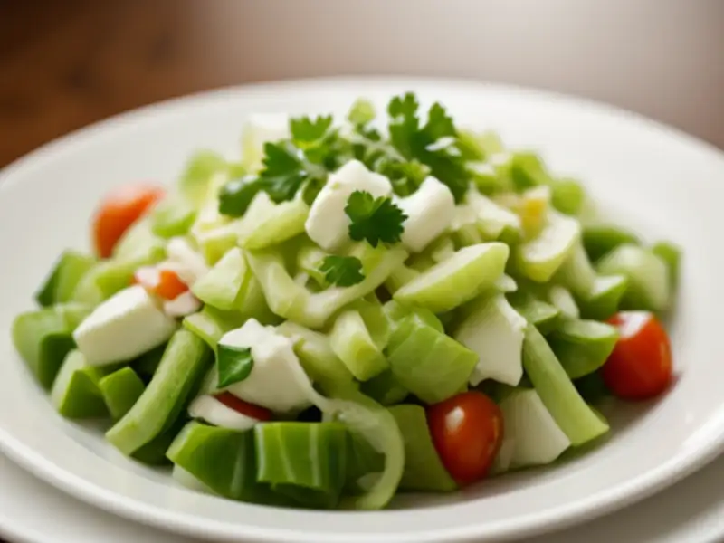 Salada azerbaijana de tomate com creme