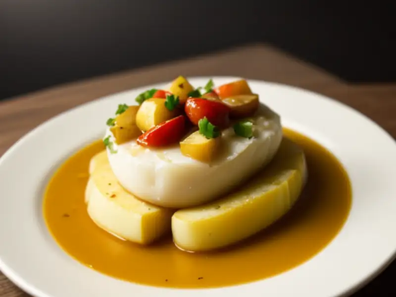 Salada morna de bacalhau com batatas
