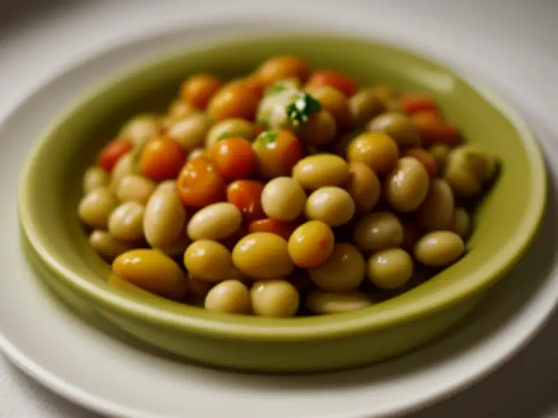 Salada de feijão tarbais com ervas