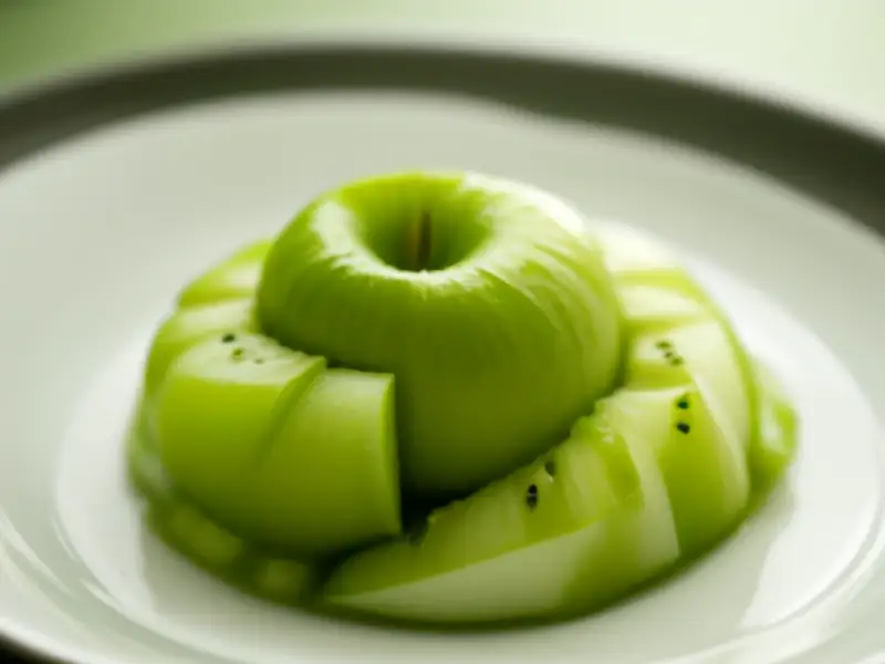 Bowle de maçã, kiwi e hortelã com vinho branco