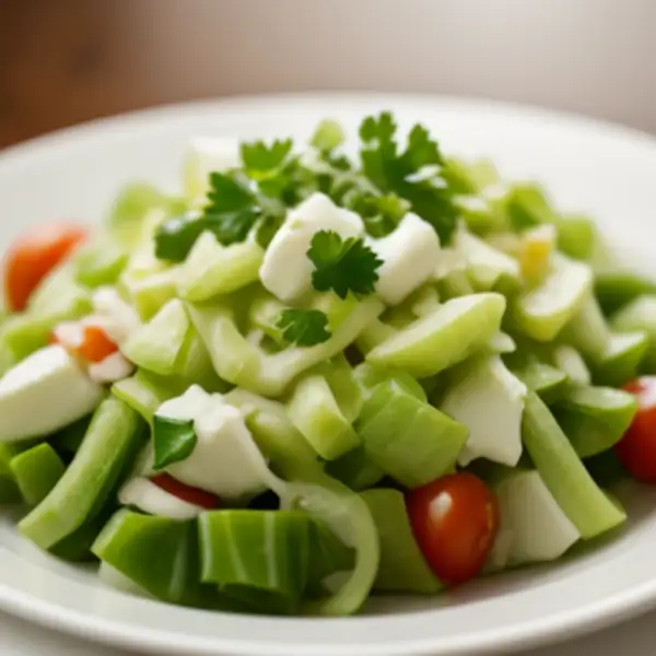 Salade azerbaïdjanaise aux tomates et à la crème