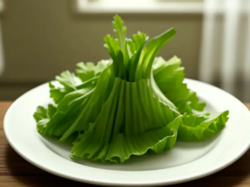 生菜、芹菜和核桃沙拉