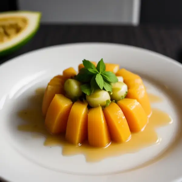 Salade de melon aux épices et à la stévia