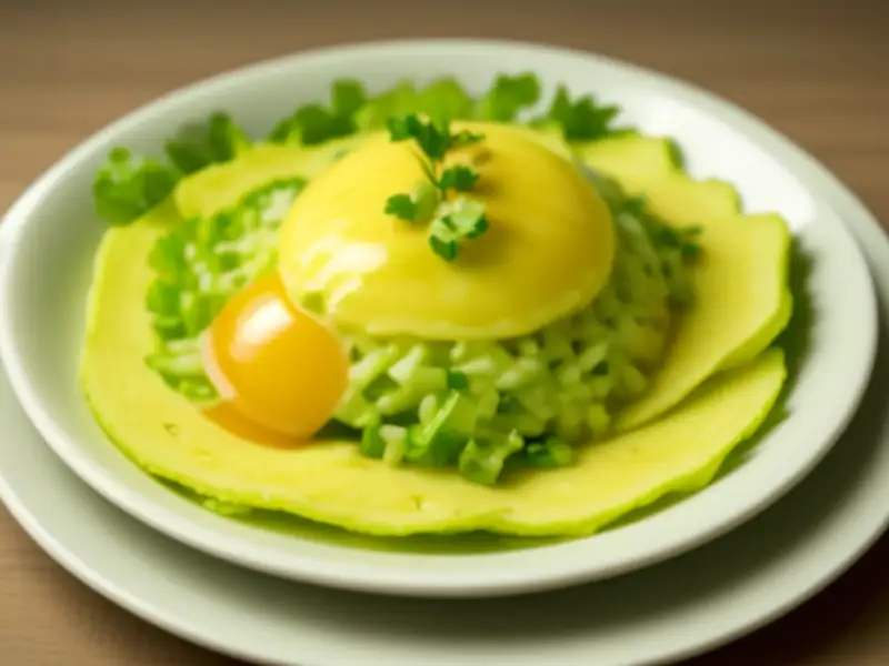 Salade verte avec omelette