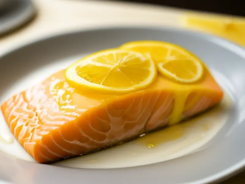 Salmão assado no forno