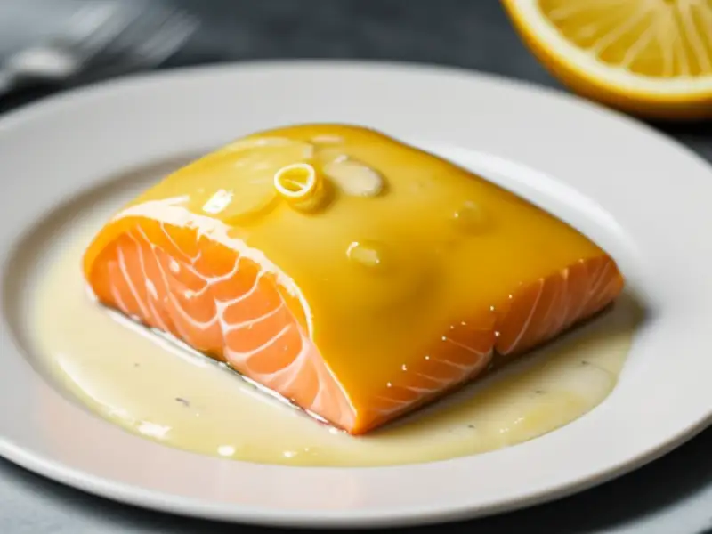 Salmón con salsa de limón
