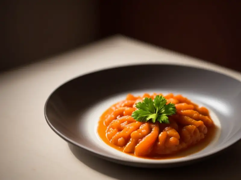 Chutney di carote indiano con zenzero e mandorle
