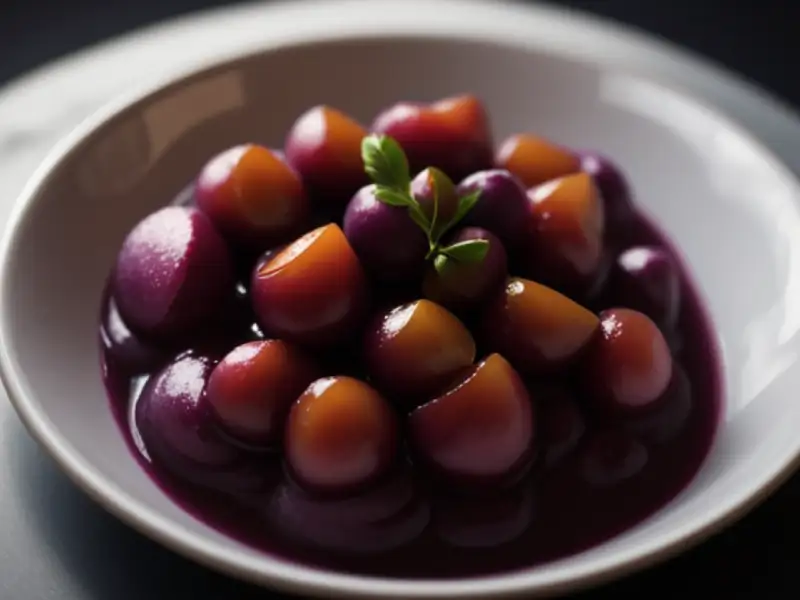 Chutney di prugne con mirtilli e zenzero