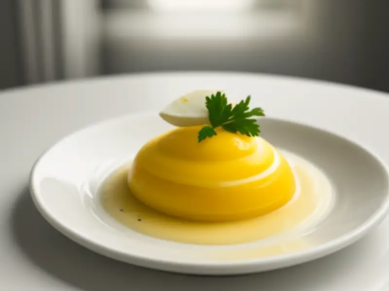 Zandlakssoep met kaasfondue