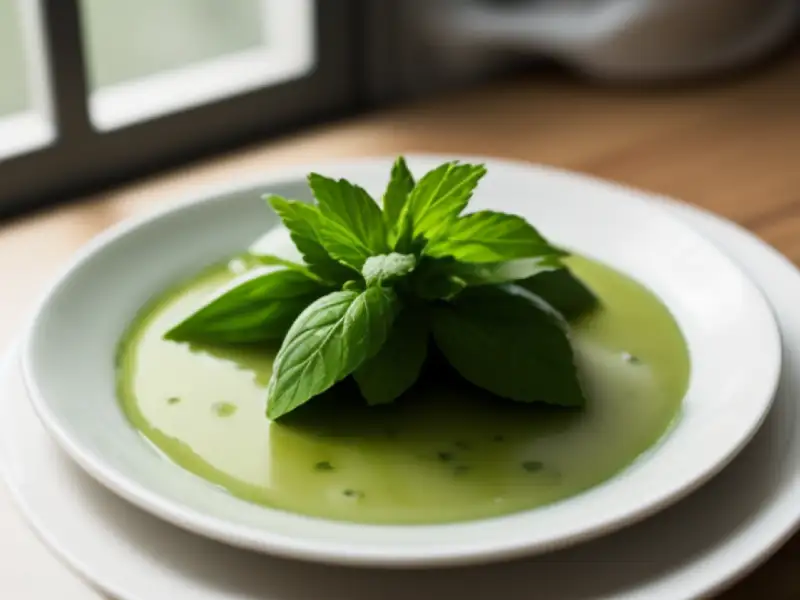 Sauce à la menthe fraîche pour viandes et volailles
