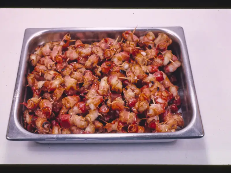 Scampi in speklaag