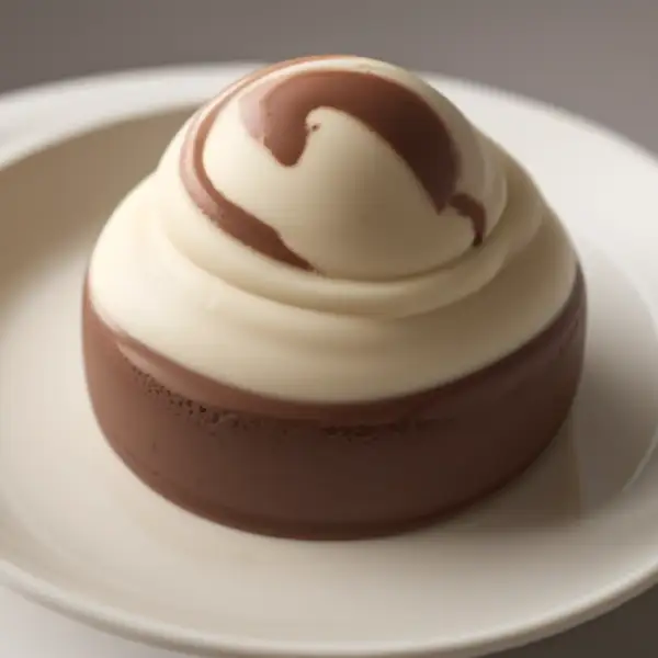 Eis mit Schokoladen- und Crememuster
