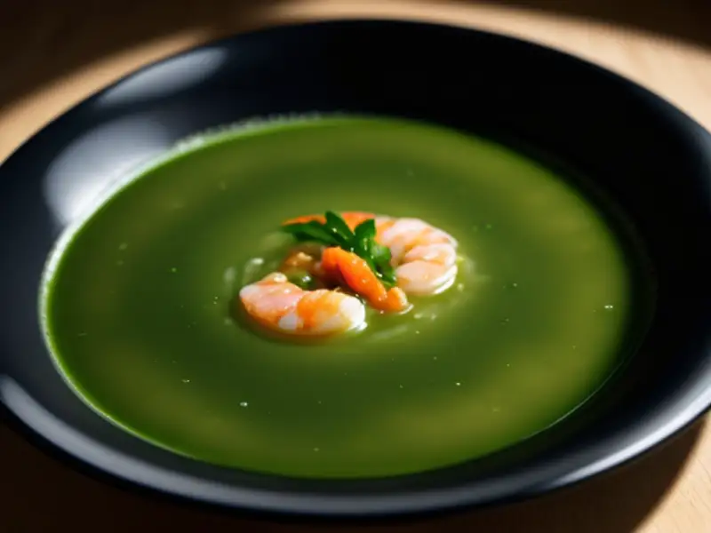 Seaweed and shrimp soup