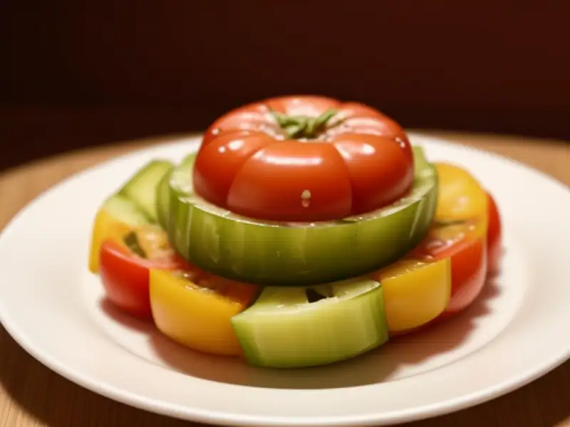 Sicilische Gurken- und Tomatensalat