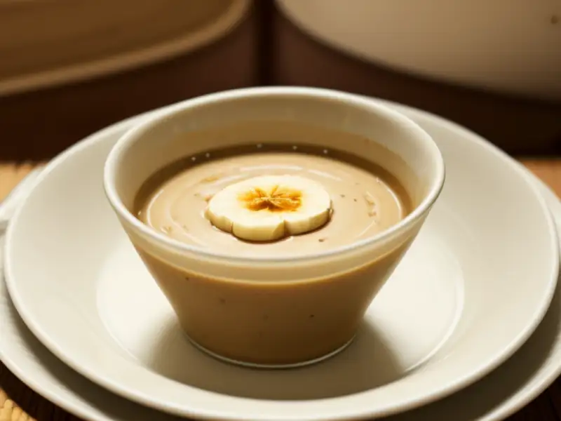 Smoothie met banaan, cacaopoeder en pindakaas