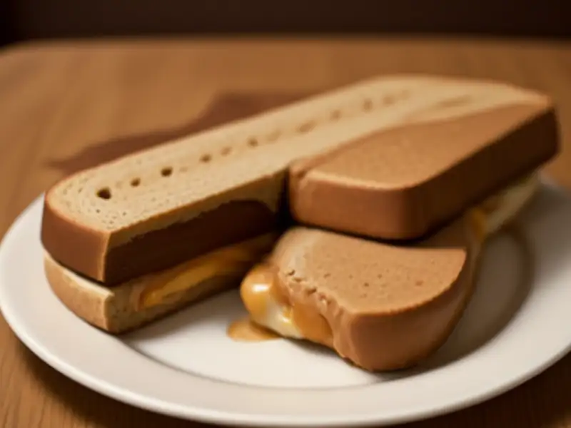 Snickerbroodje, torrada de chocolate e amendoim