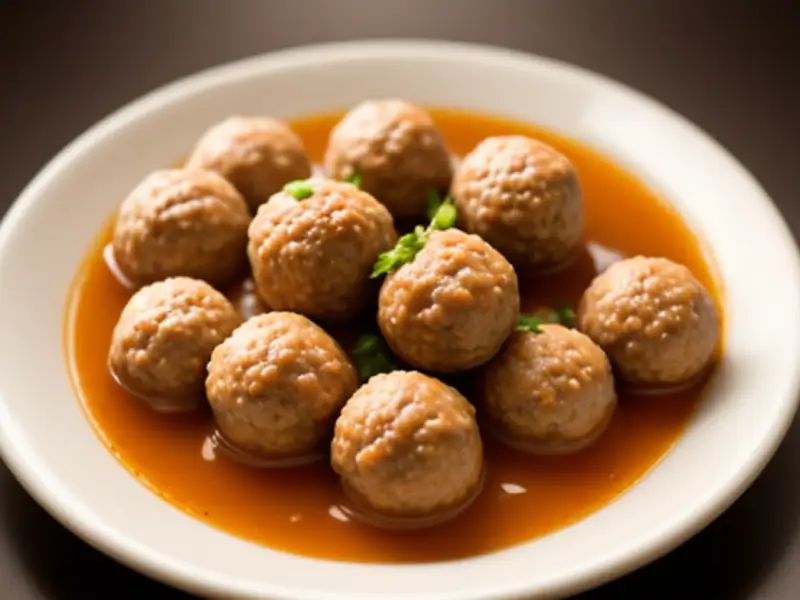 Soepballetjes, almôndegas para sopa