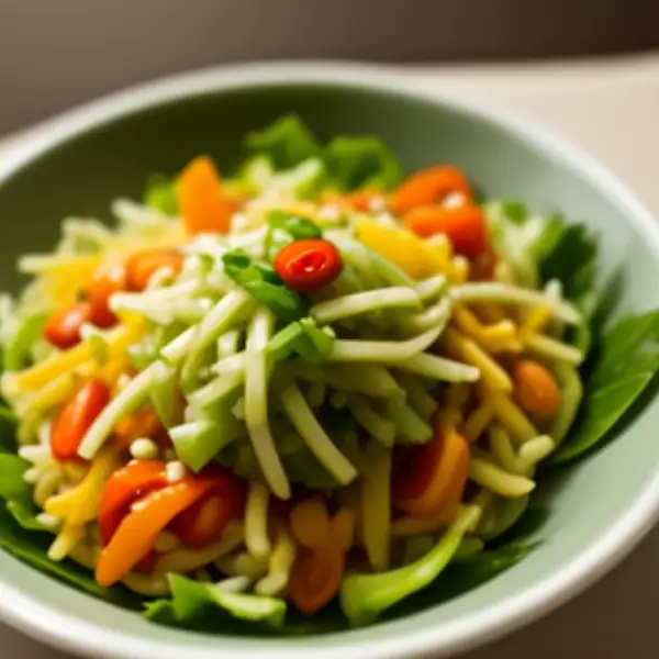 Som Tam, ein thailändischer Salat mit grünem Papaya