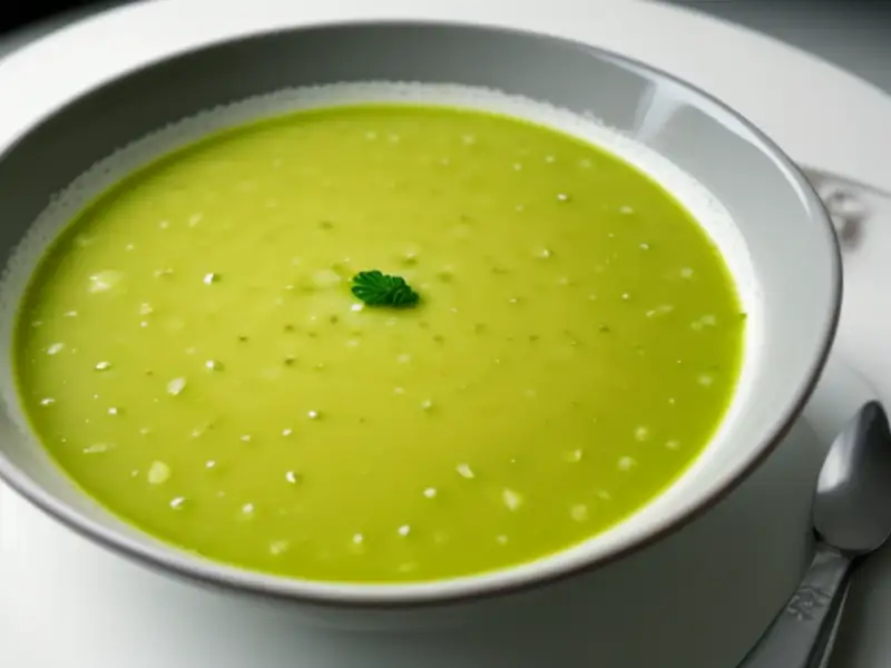 Sopa de abobrinha com quirera de arroz