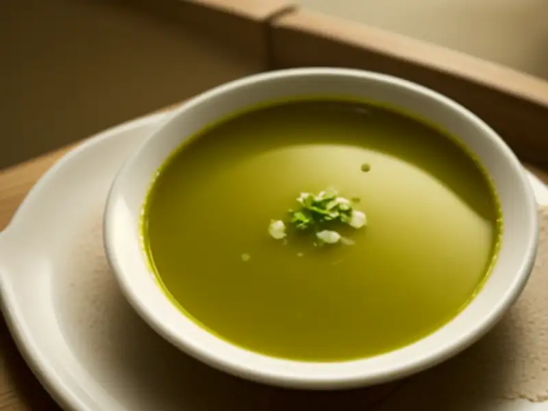 Sopa de alho basca com pão e ovos