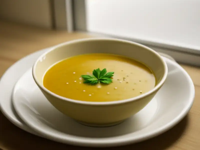 Sopa de alho com creme