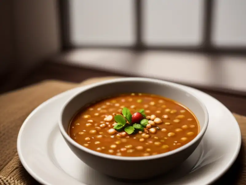 Sopa picante de couve-de-bruxelas com garam masala