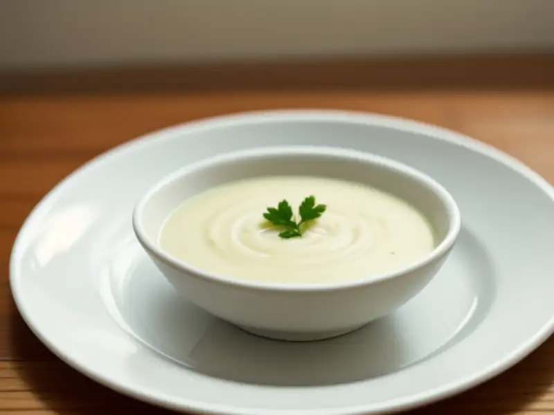 Sopa aveludada de couve-flor