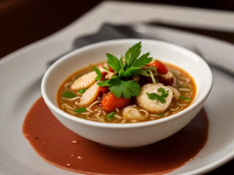 Caldo de fideos picante