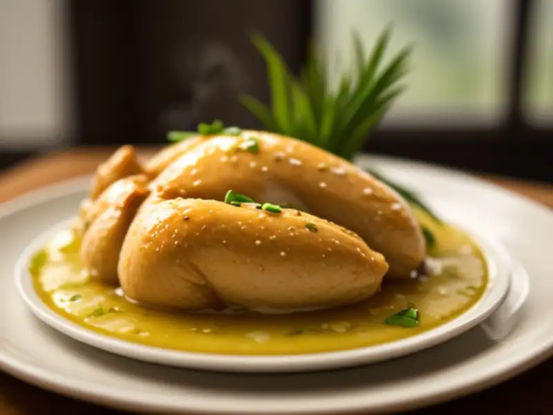 Sopa malaia de frango com gorouk