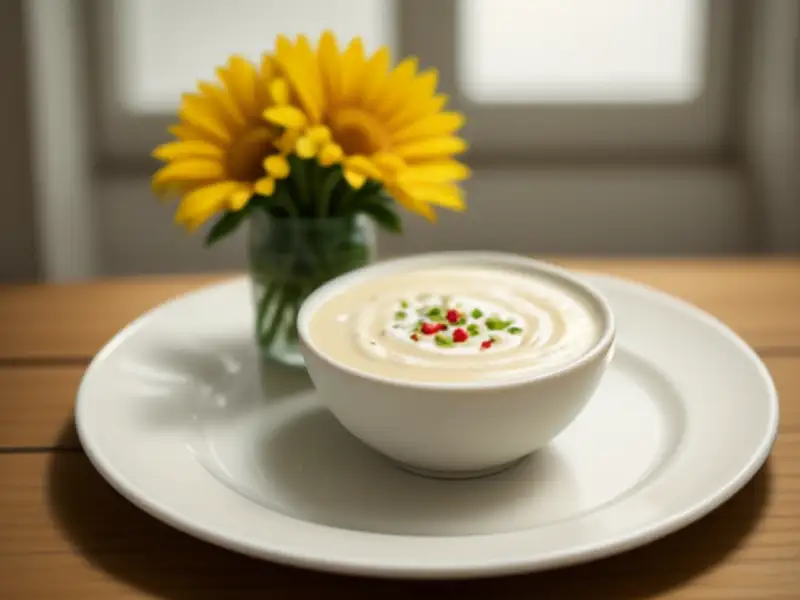 Sopa cremosa de frango