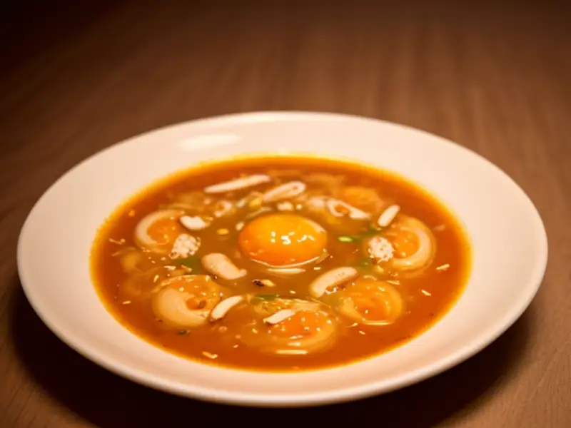 Sopa de ninho de andorinha com caranguejo