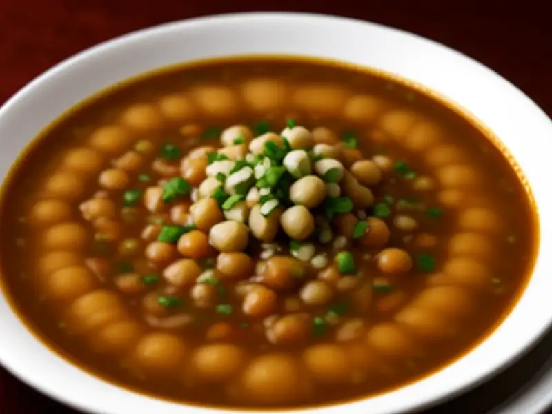 Sopa persa de legumes com grão-de-bico