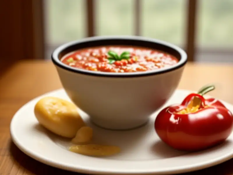 Sopa turca de pimentão para rechear
