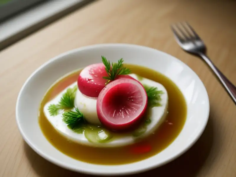 Sopa de rabanete com endro