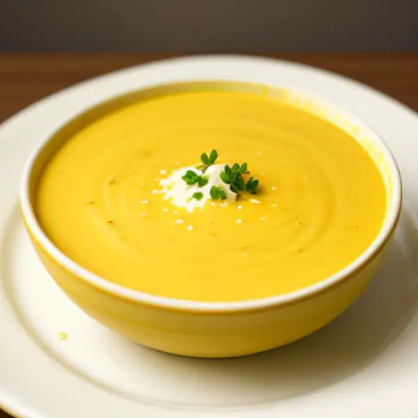 Sopa de zanahoria al curry con crema
