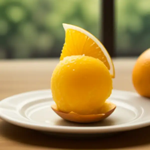 Helado de naranja sin máquina