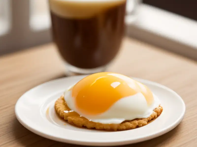 Sorvete de café tipo semifreddo, sem sorveteira