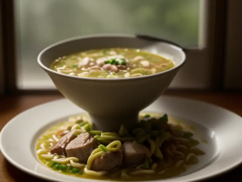 Soto bihun iga, soupe indonésienne aux vermicelles