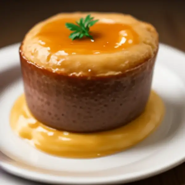 Soufflé mit Schweineleber und Auberginen