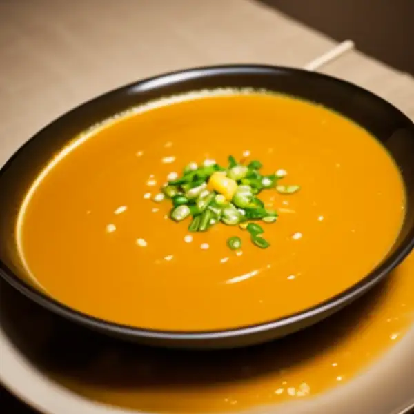 Soupe de courge wax aux champignons de paille