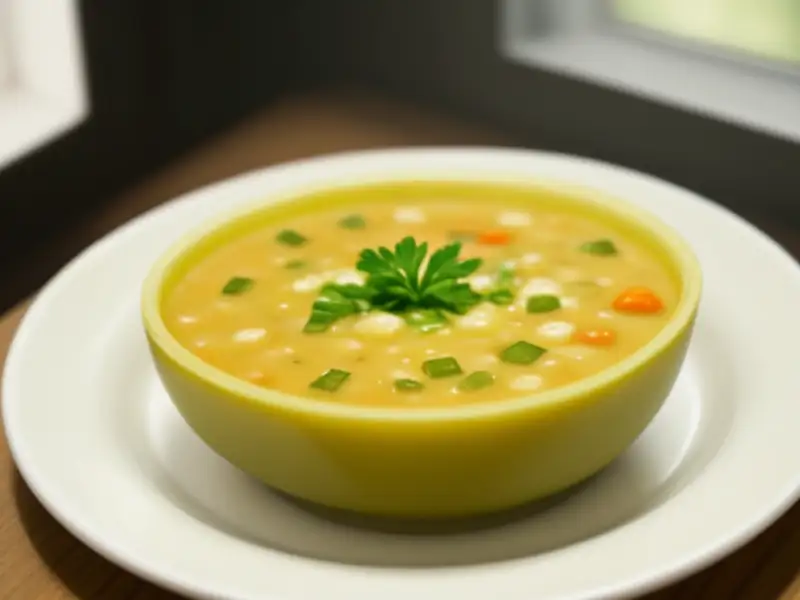 Soupe de légumes et semoule
