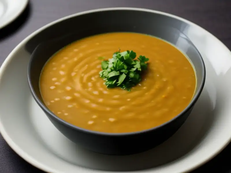 Soupe de lentilles rouges