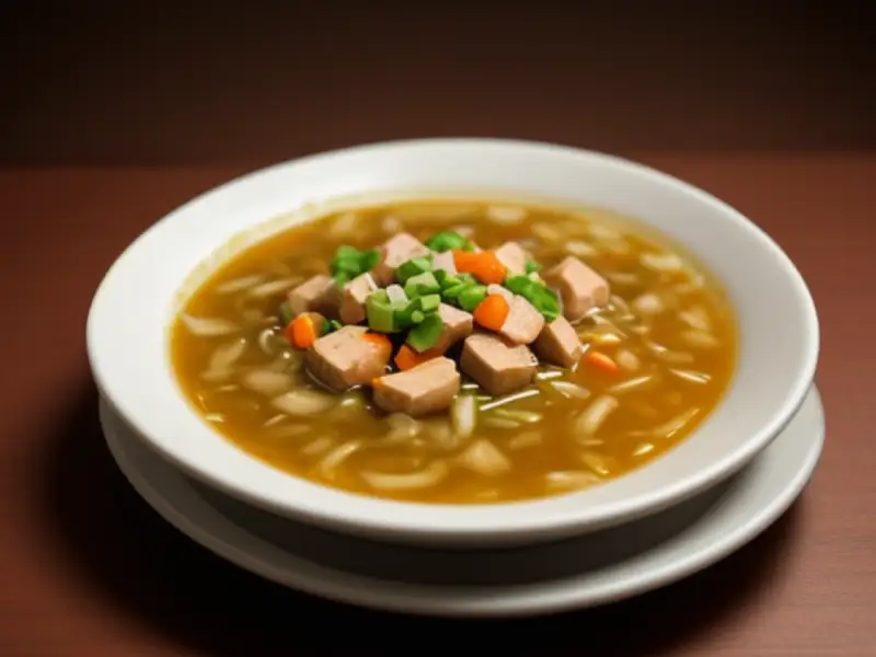 Soupe de nouilles chinoises et porc