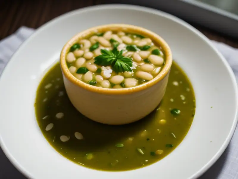 Soupe au pistou de Charleval com toucinho salgado