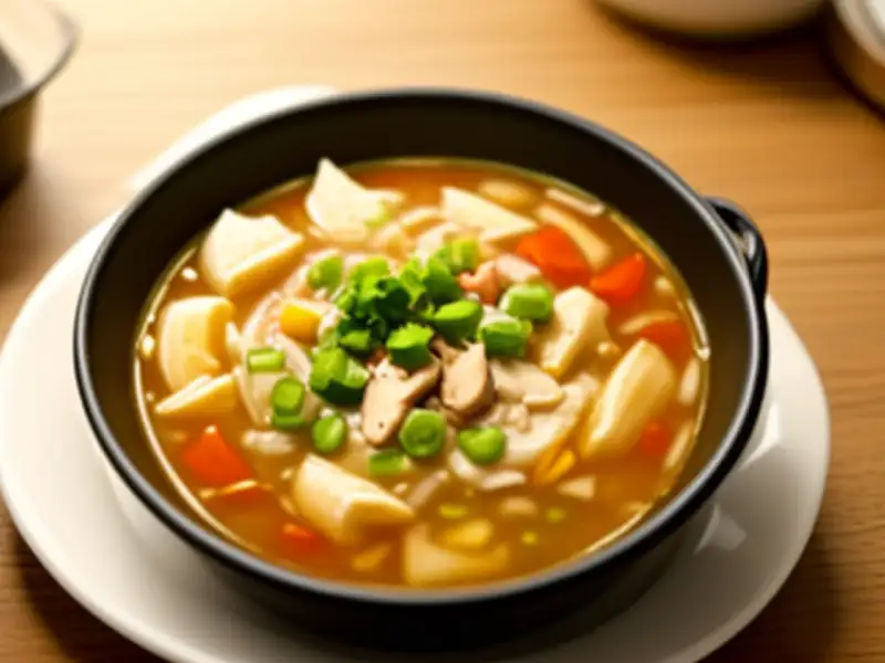 Soupe de poulet au kimchi