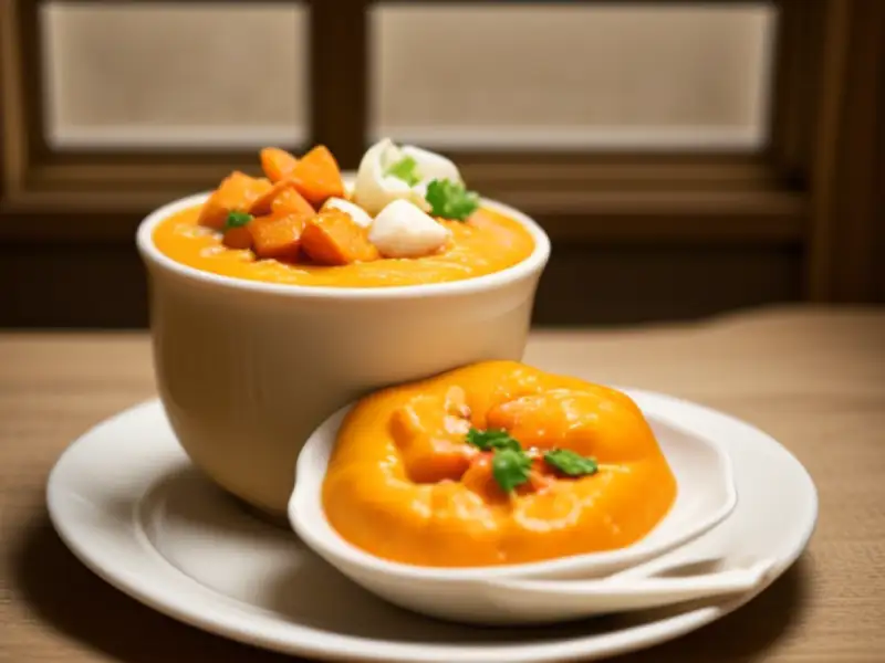Soupe de purée de potiron