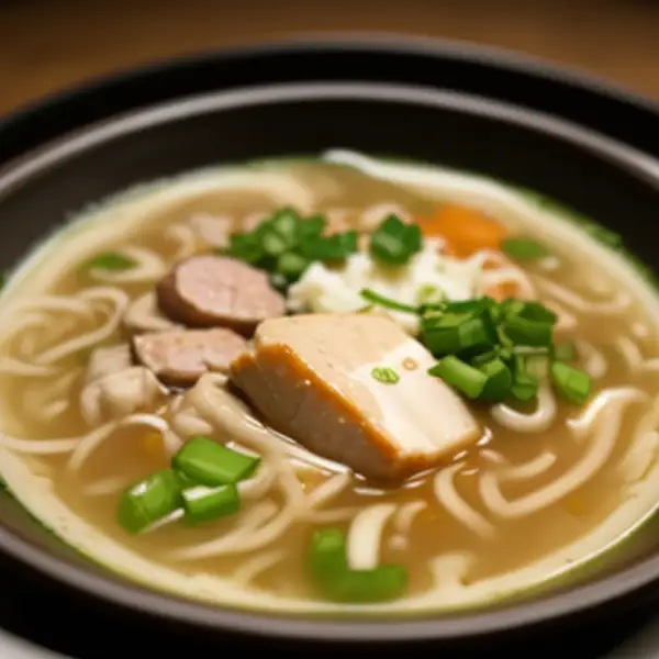 Soupe de ramen au porc et au poulet